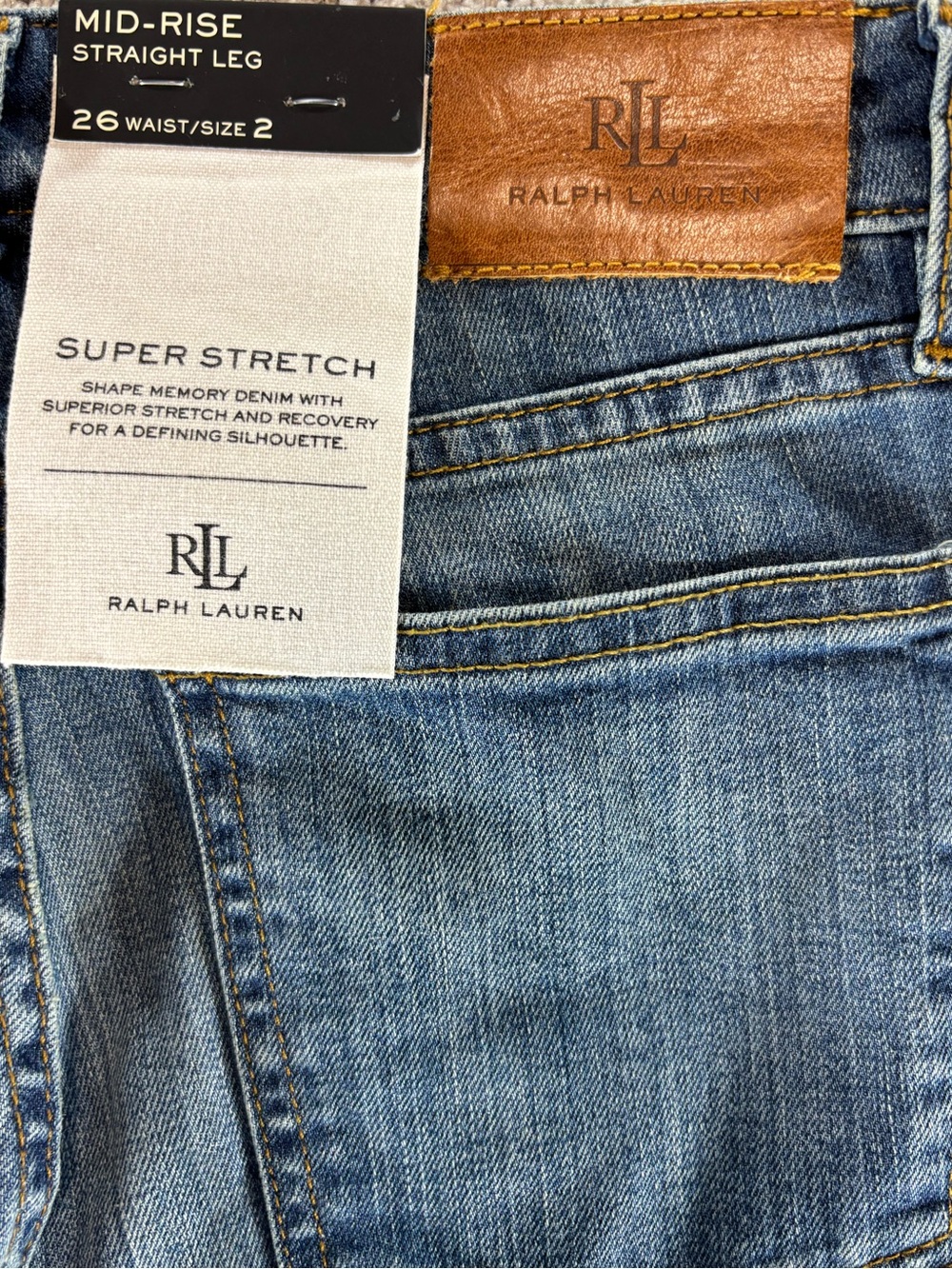 NWT Lauren Ralph Lauren Women’s Size 2 X 32 Mid Rise Straight Leg Pants